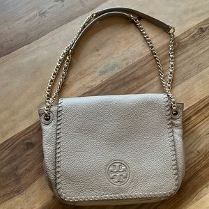 Tory Burch pre owned taupe handbag